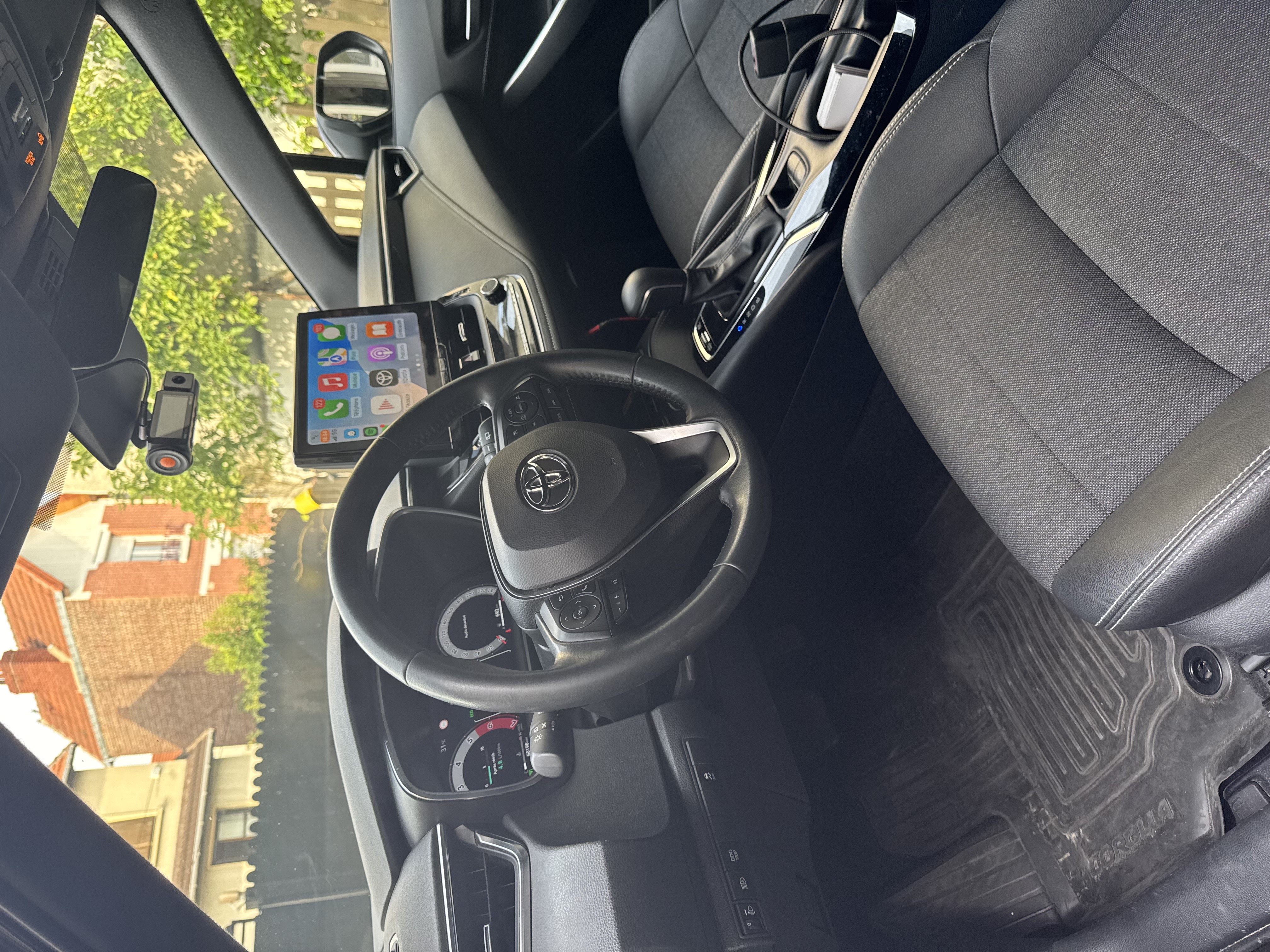 Vue intérieure de la voiture VTC